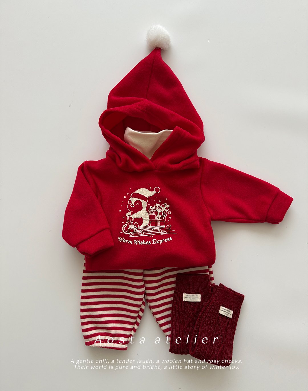 Aosta winter penguin hoodie (~70-115cm)
