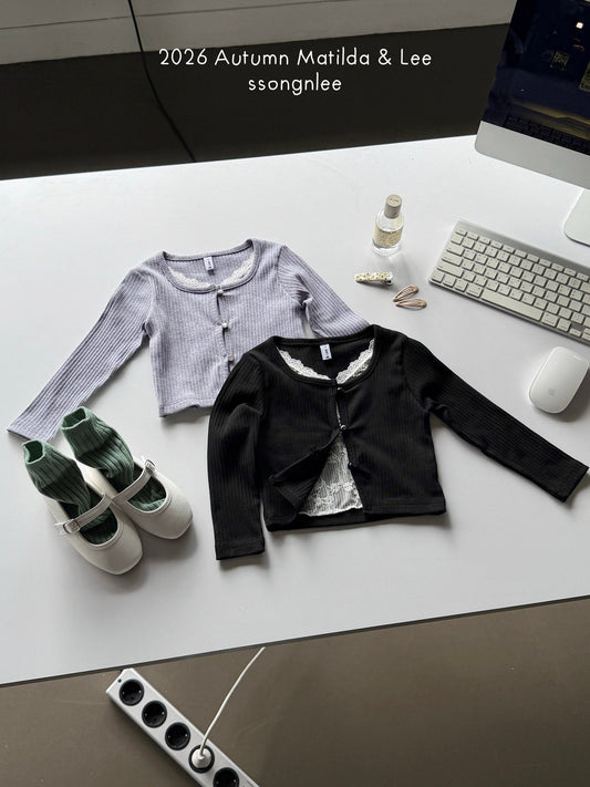 matilda&lee lace cardigan tee (85-165cm)