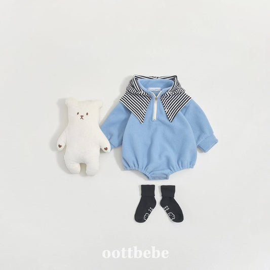 Oottbebe 馬卡龍色立領熊熊包屁衣 (3-12m)