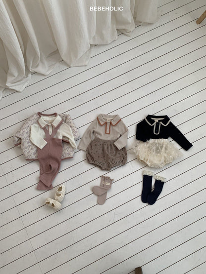 bebeholic peach lace tee (3-18m)