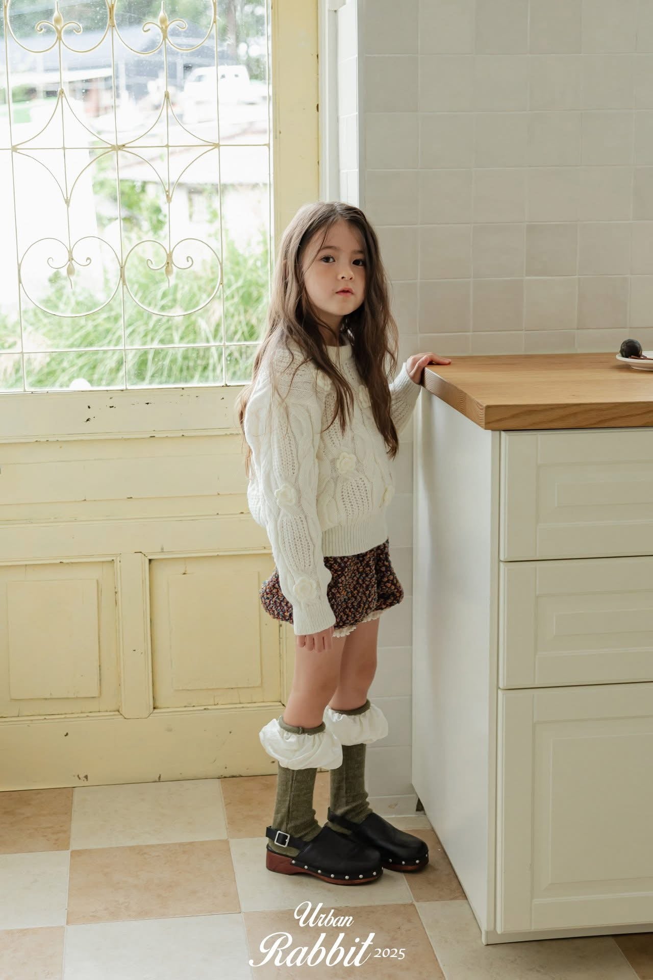 Urban Rabbit 玫瑰針織毛衣 (80-140cm)