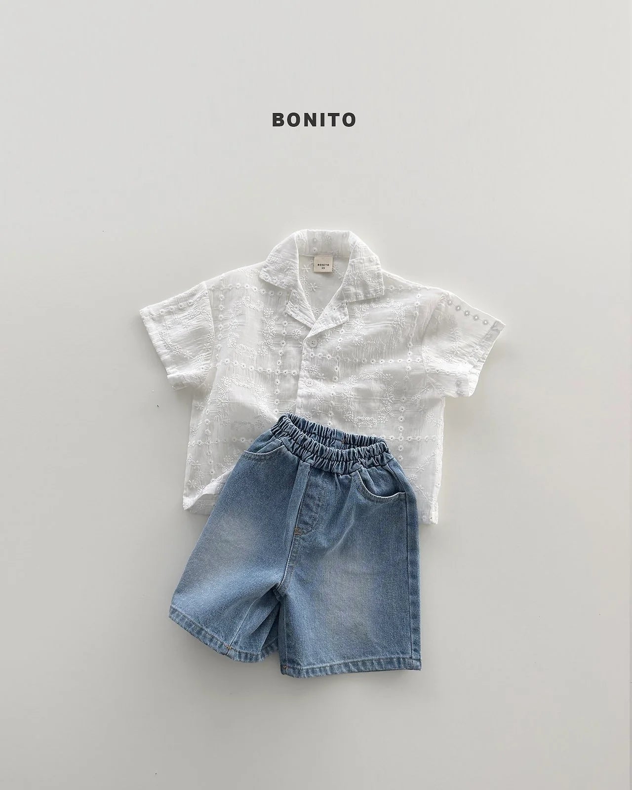 Bonito bermuda brushed denim pants (~80-140cm)