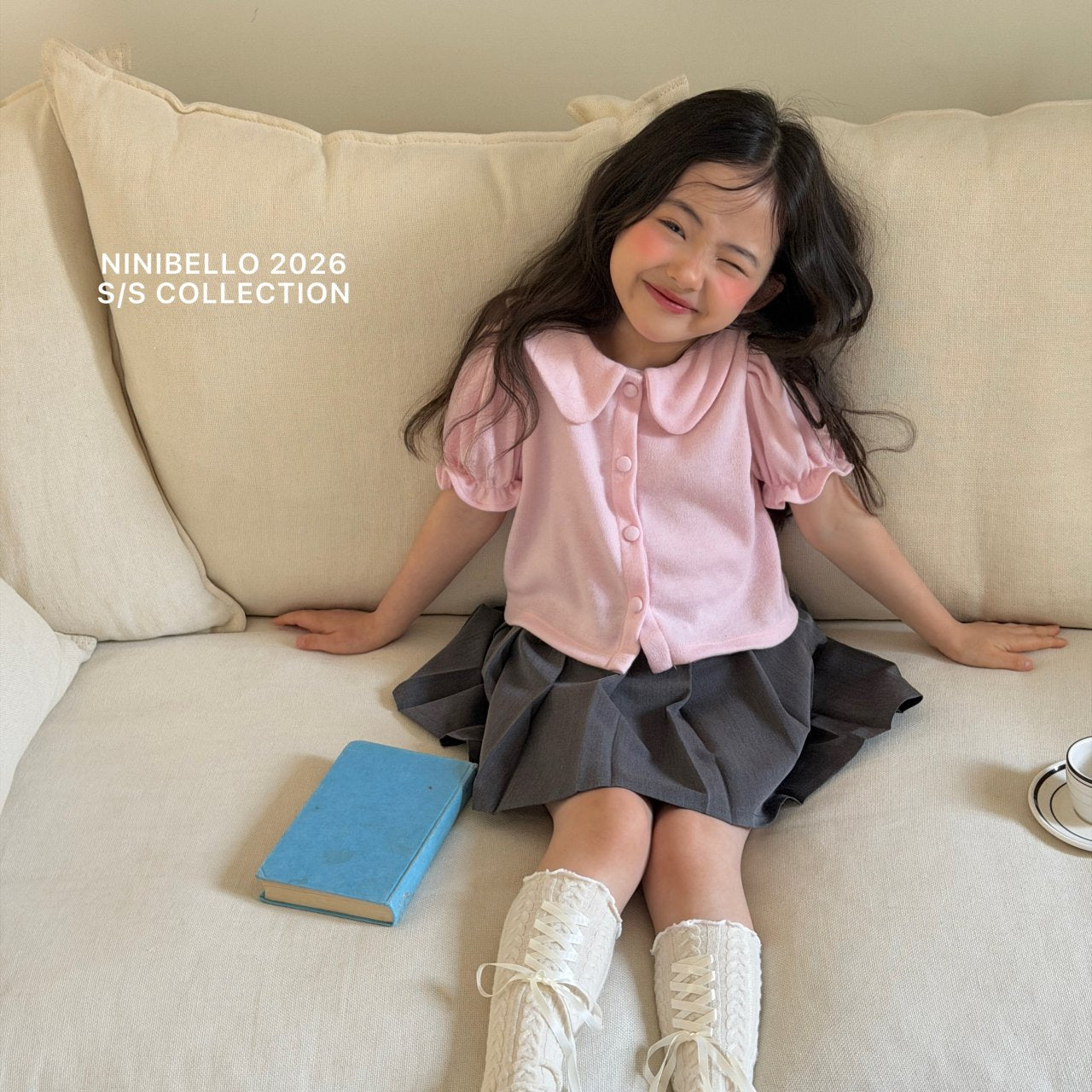 ninibello madeleine puff cardigan (80-130cm)