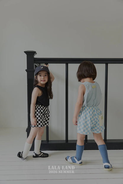 Lalaland checkerboard shorts (75-120cm)