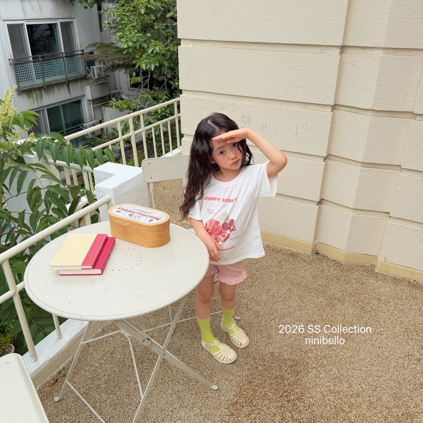 ninibello scoop scoop short sleeve t-shirt (80-130cm)