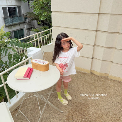 ninibello scoop scoop short sleeve t-shirt (80-130cm)