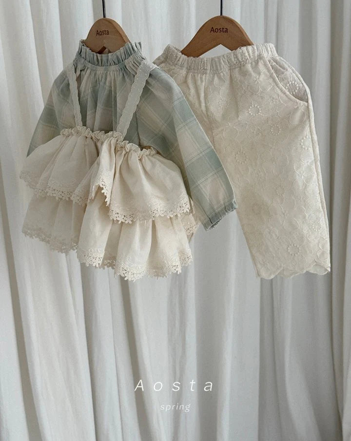 Aosta Le Check Blouse (70-110cm)