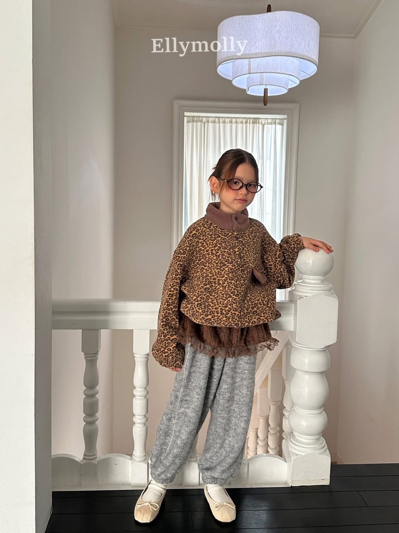 EllyMolly 軟糯毛絨絨縮口長褲 (90-160cm)