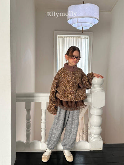 EllyMolly 軟糯毛絨絨縮口長褲 (90-160cm)