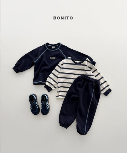 bonito haru stripe rib tee (~80-140cm)