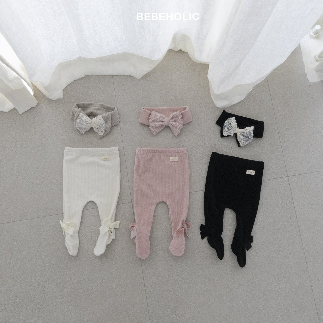 bebeholic ribbon like leggings (3-18m)