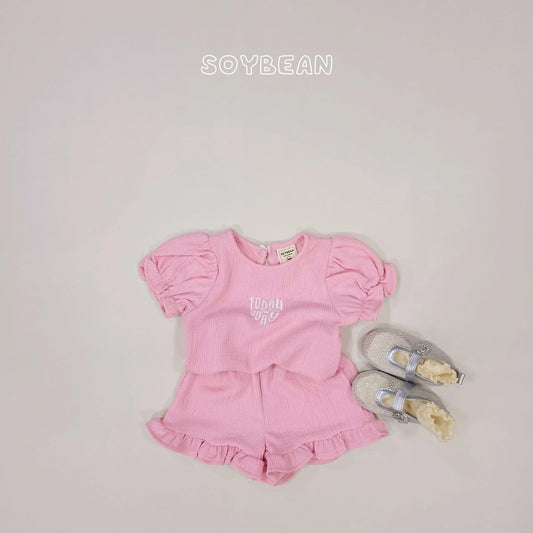 Soybean today荷葉花邊套裝 (75-118cm)
