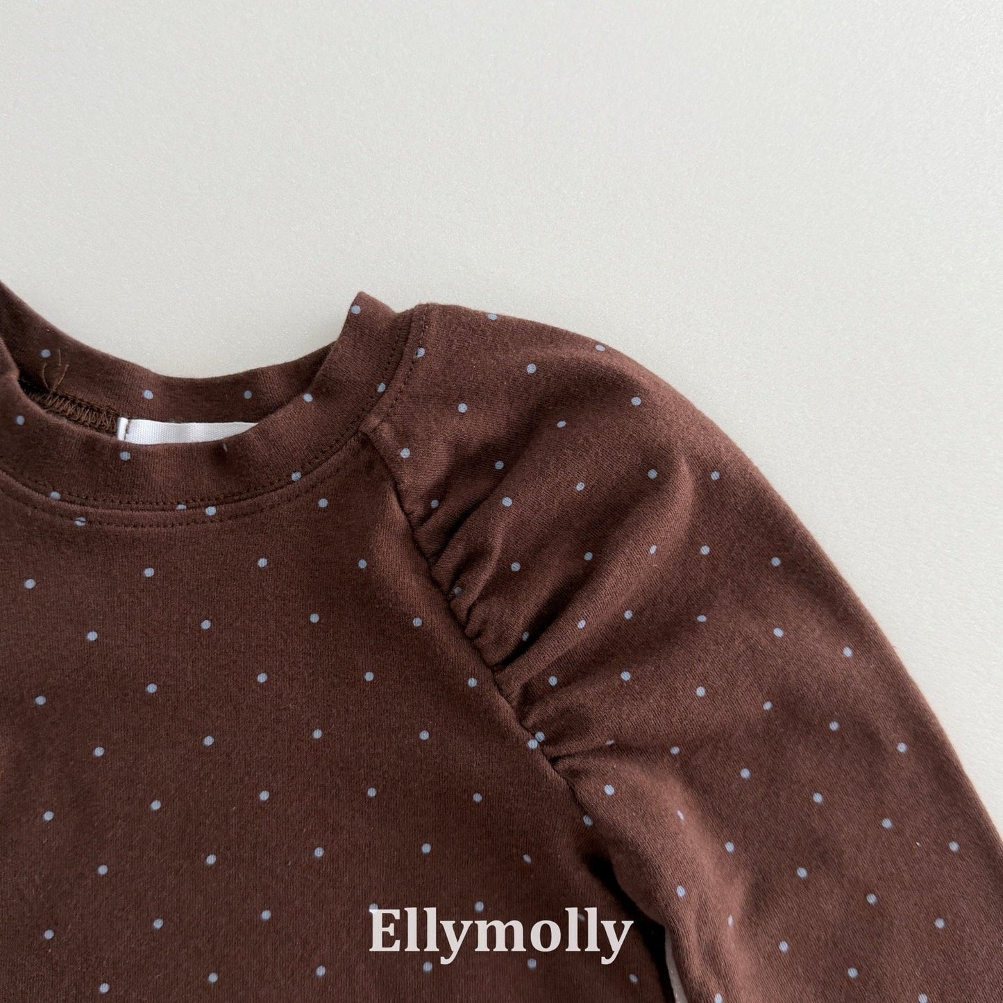ELLYMOLLY giselle dot shirring t-shirt (90-145cm)