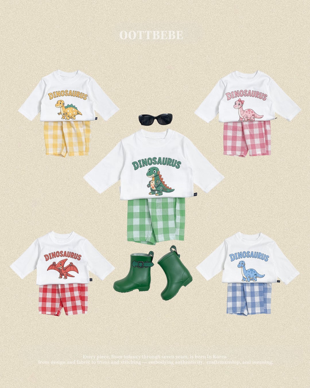 oottbebe plraful dinosaurs SET-UP (65-115cm)