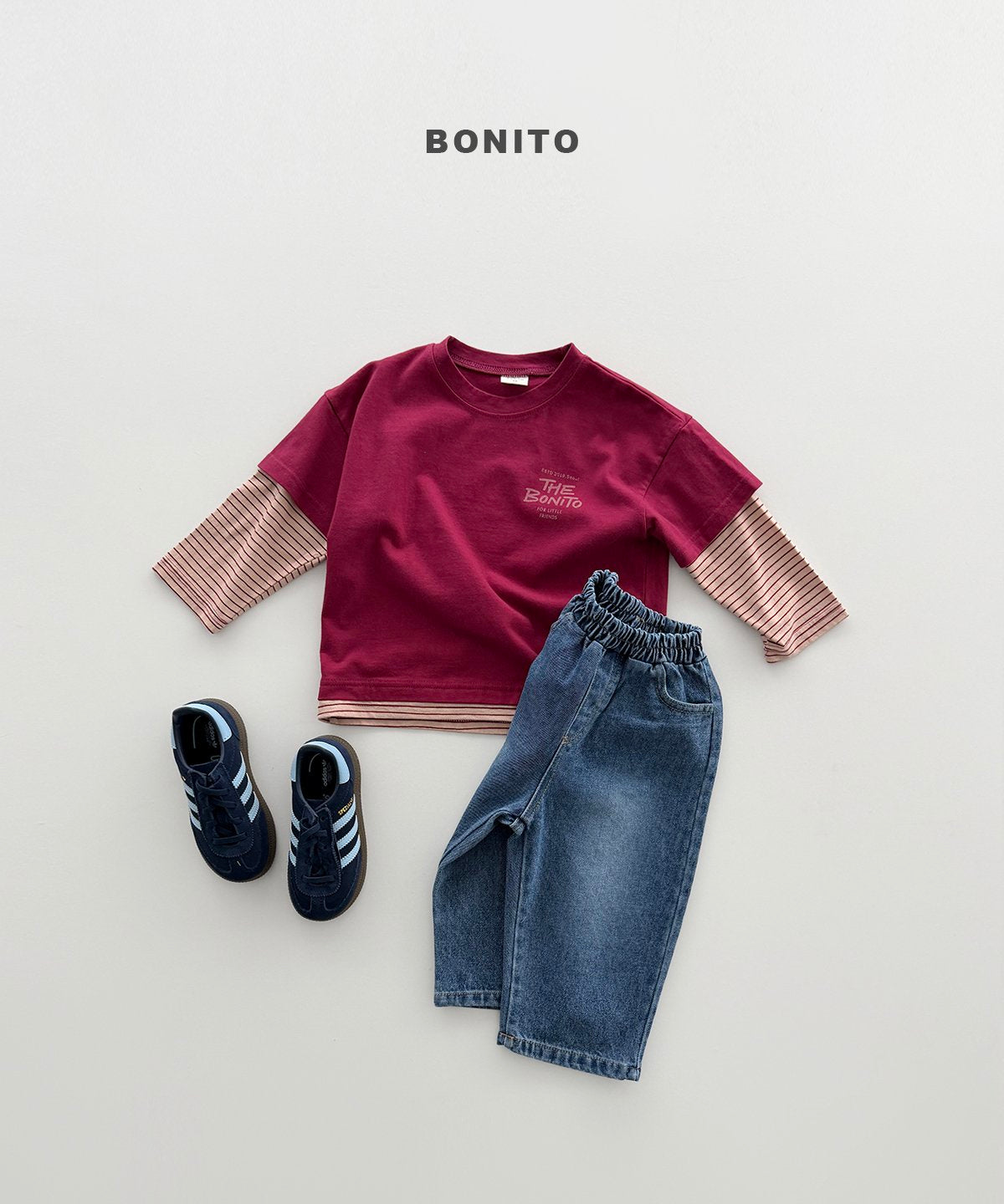 bonito short sleeve layered tee (~80-140cm)
