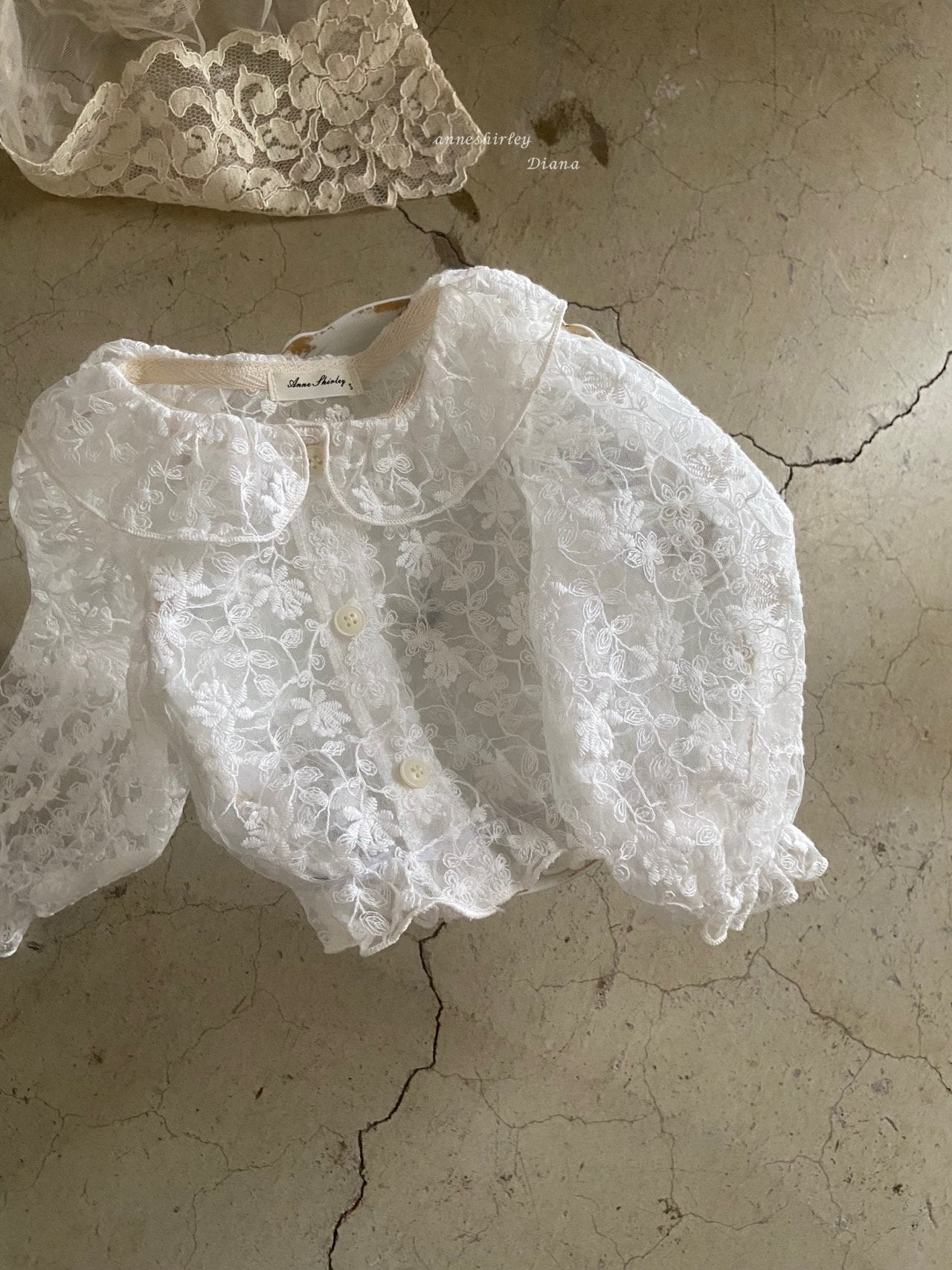 anneshirley lace collar jacket cardigan ( 3m~4y)