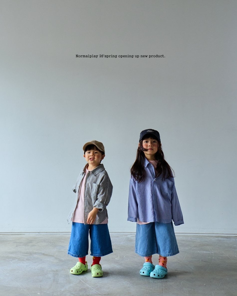 normalplay series check shirt(75-140cm)