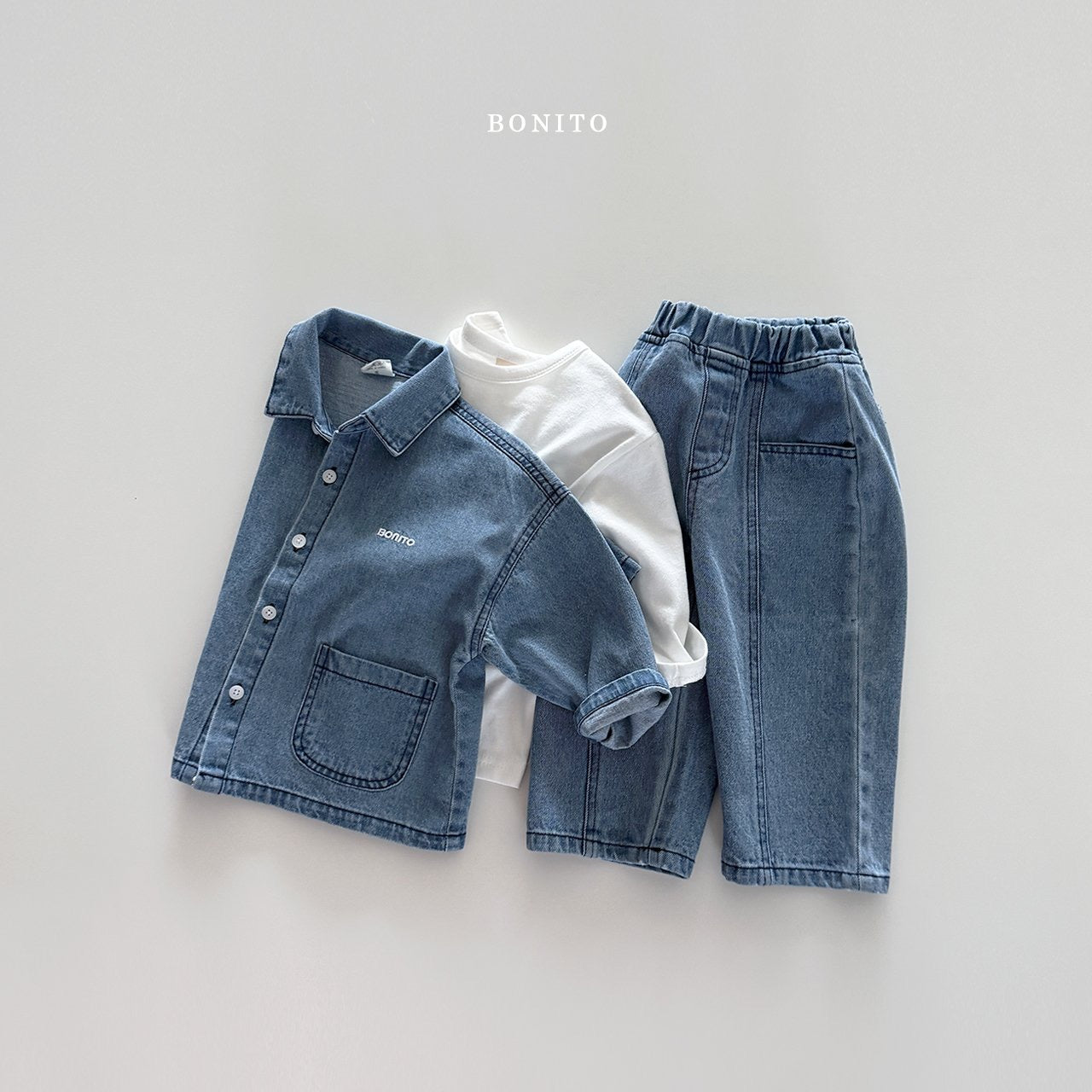 bonito pocket denim shirt (~80-140cm)