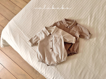 valubebe stripe shirt suit (6-18m)