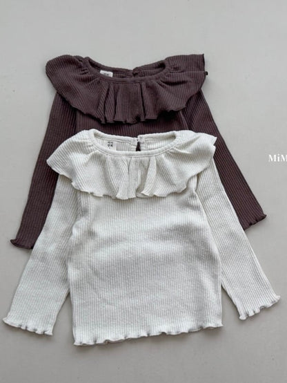 mimi market cream collar tee (70-85cm)