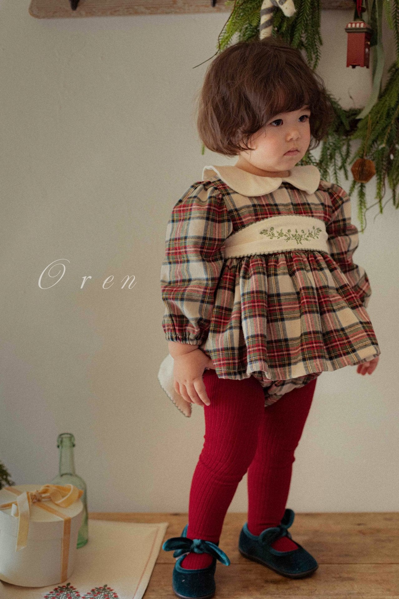 OREN noelia check suit (75-90cm)