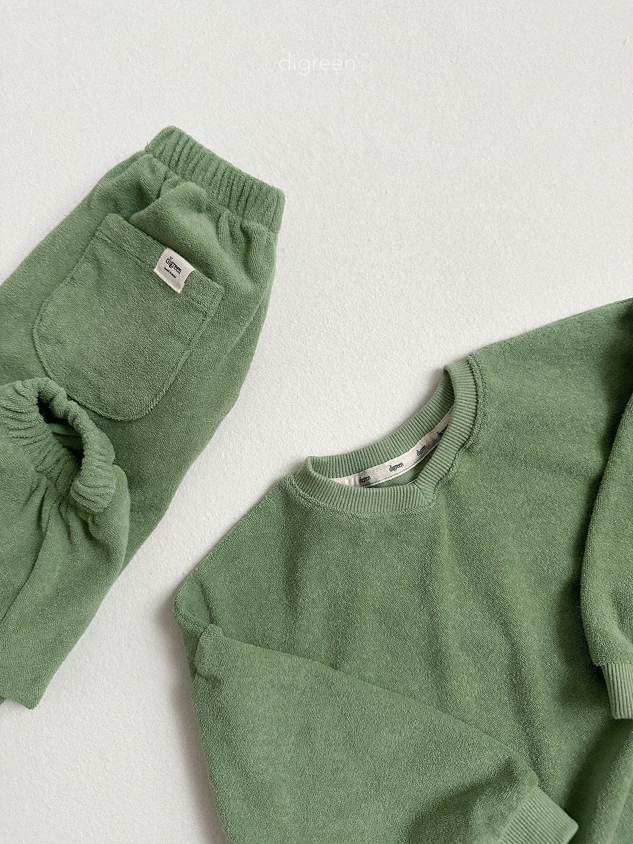 digreen sand terry jogger pants (85-130cm)