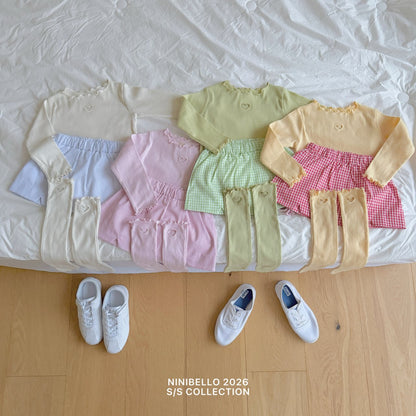 ninibello sour check skirt (80-130cm)