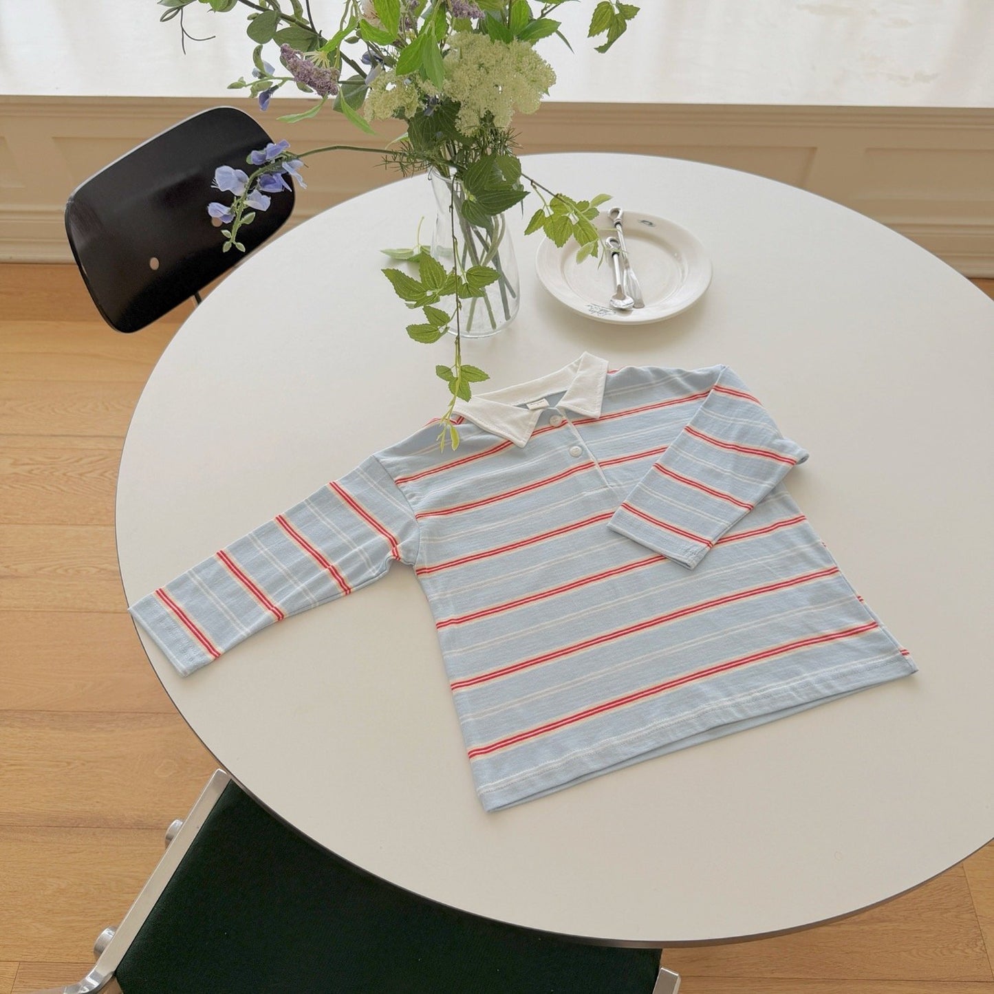 ninibello milkey stripe collar tee(adult)