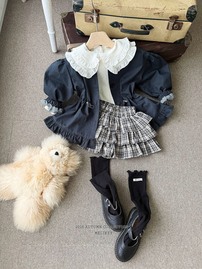 melikey momo frill trench coat (~80-140cm)