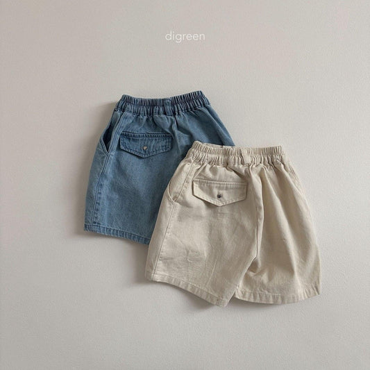Digreen 愛心釦牛仔短褲 (kids 85-130cm)