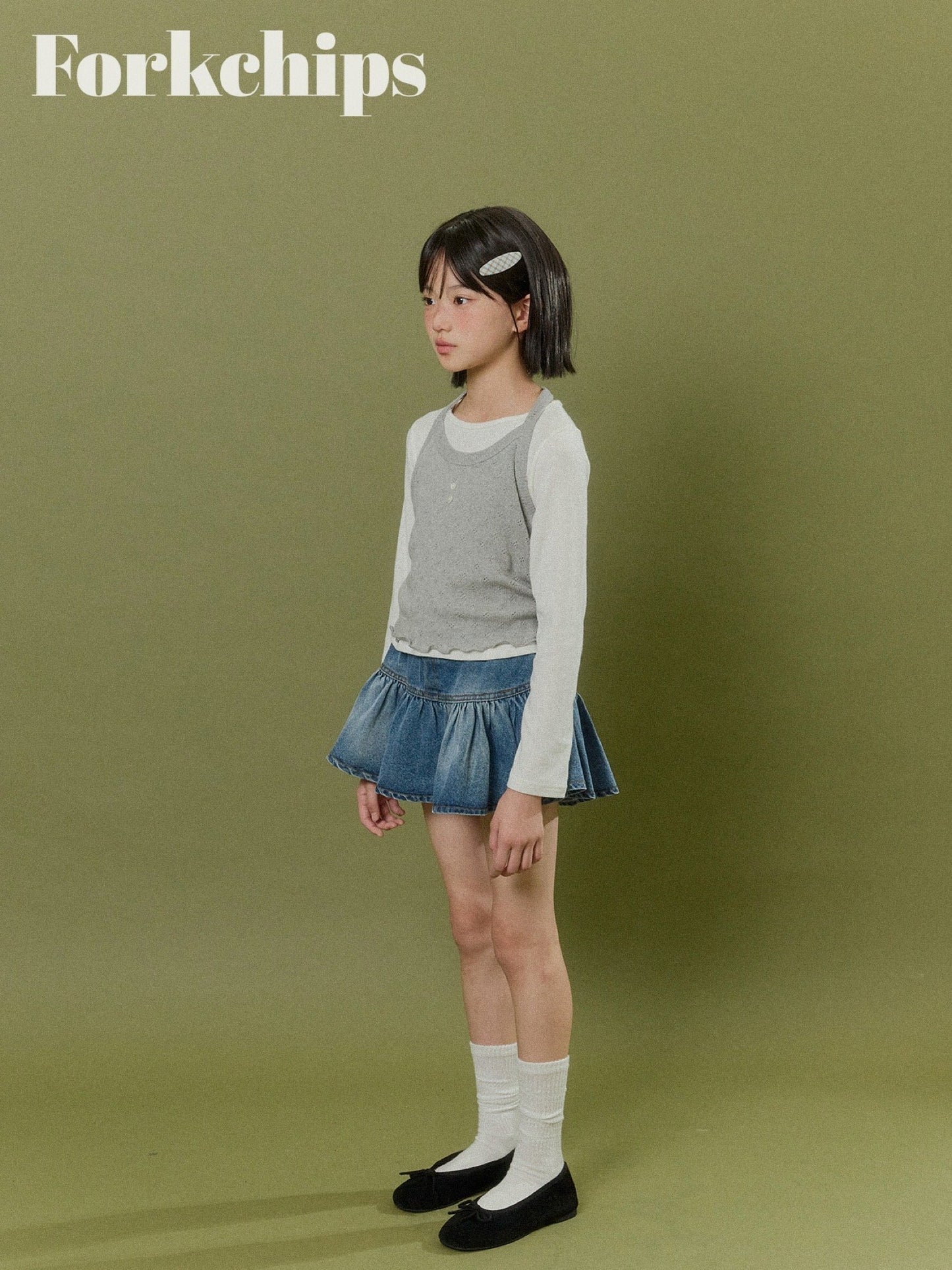 FORKCHIPS wiggle button skirt (95-160cm)