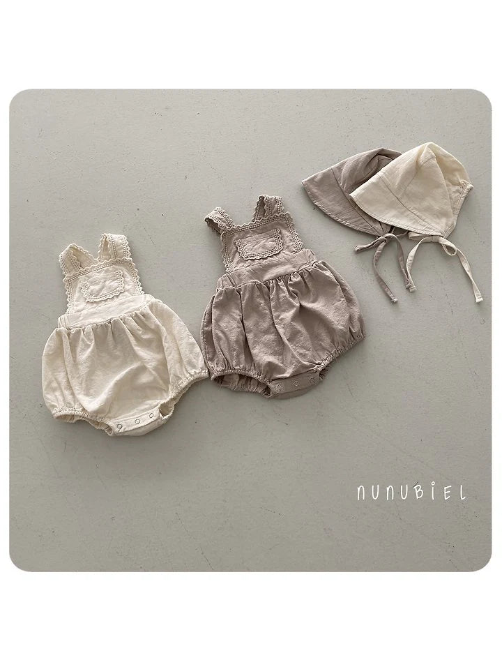 Nunubiel milga romper & bonnet (6-18m)