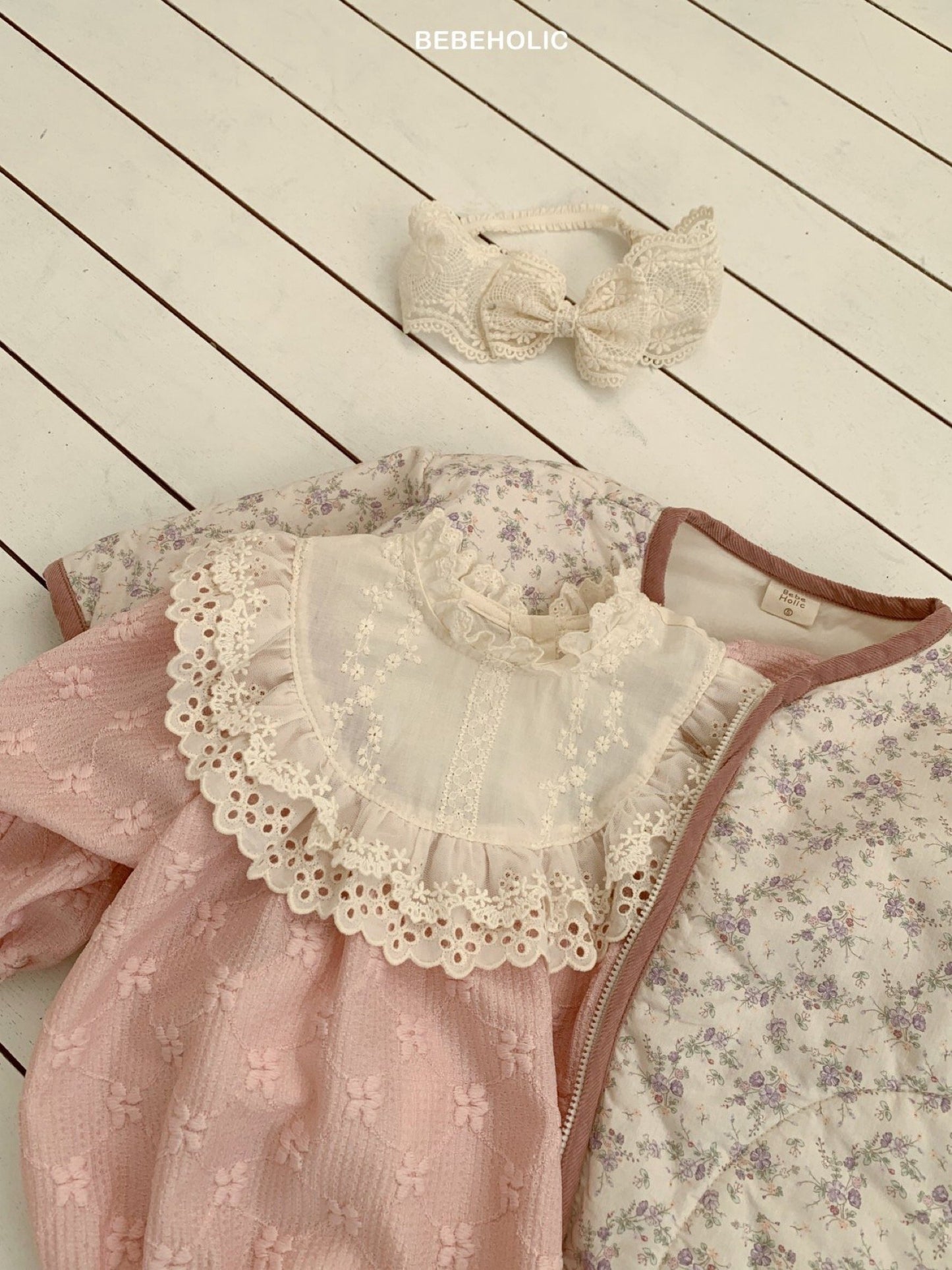 bebeholic bria lace suit (3-18m)