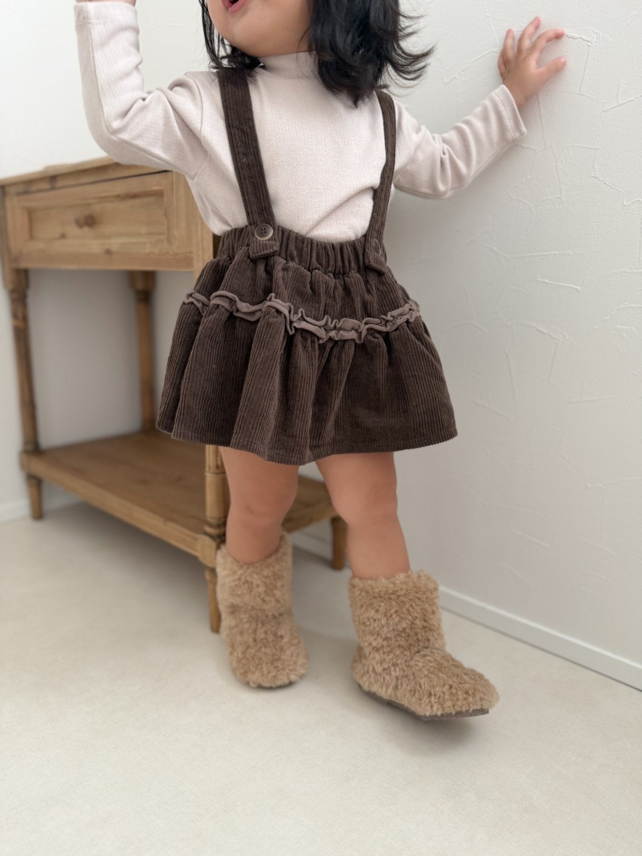 mimi market corduroy frill skirt (70-85cm)