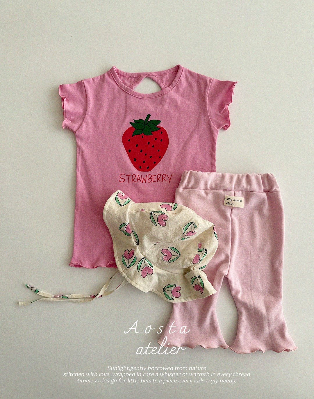 Aosta strawberry dress(70-110cm)
