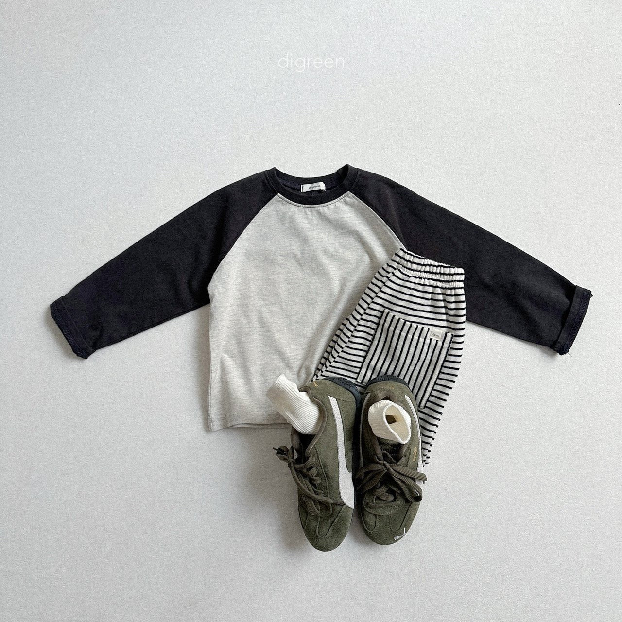 digreen slit raglan t-shirt (90–130cm)