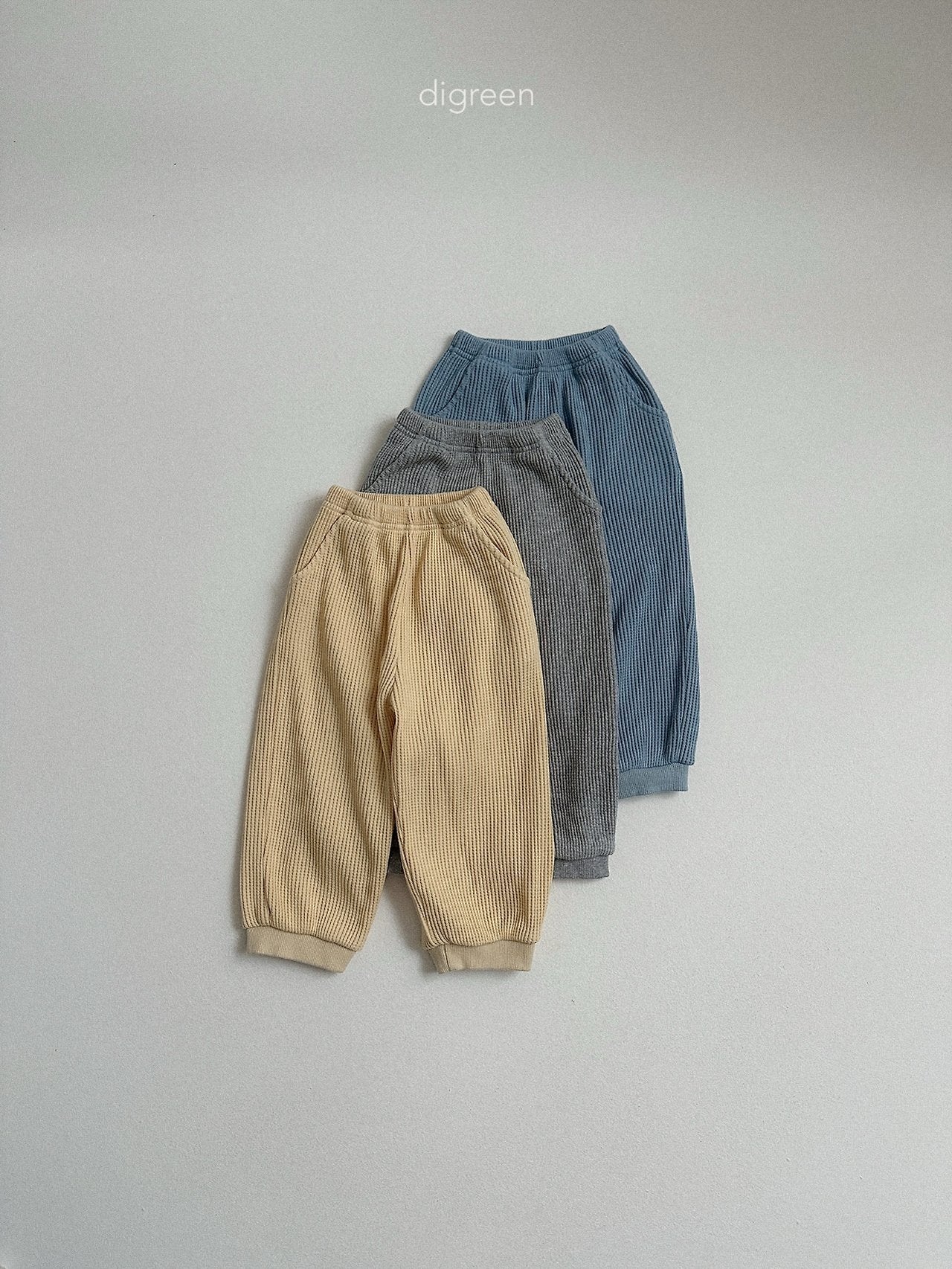 digreen flat waffle pants (85-130cm)