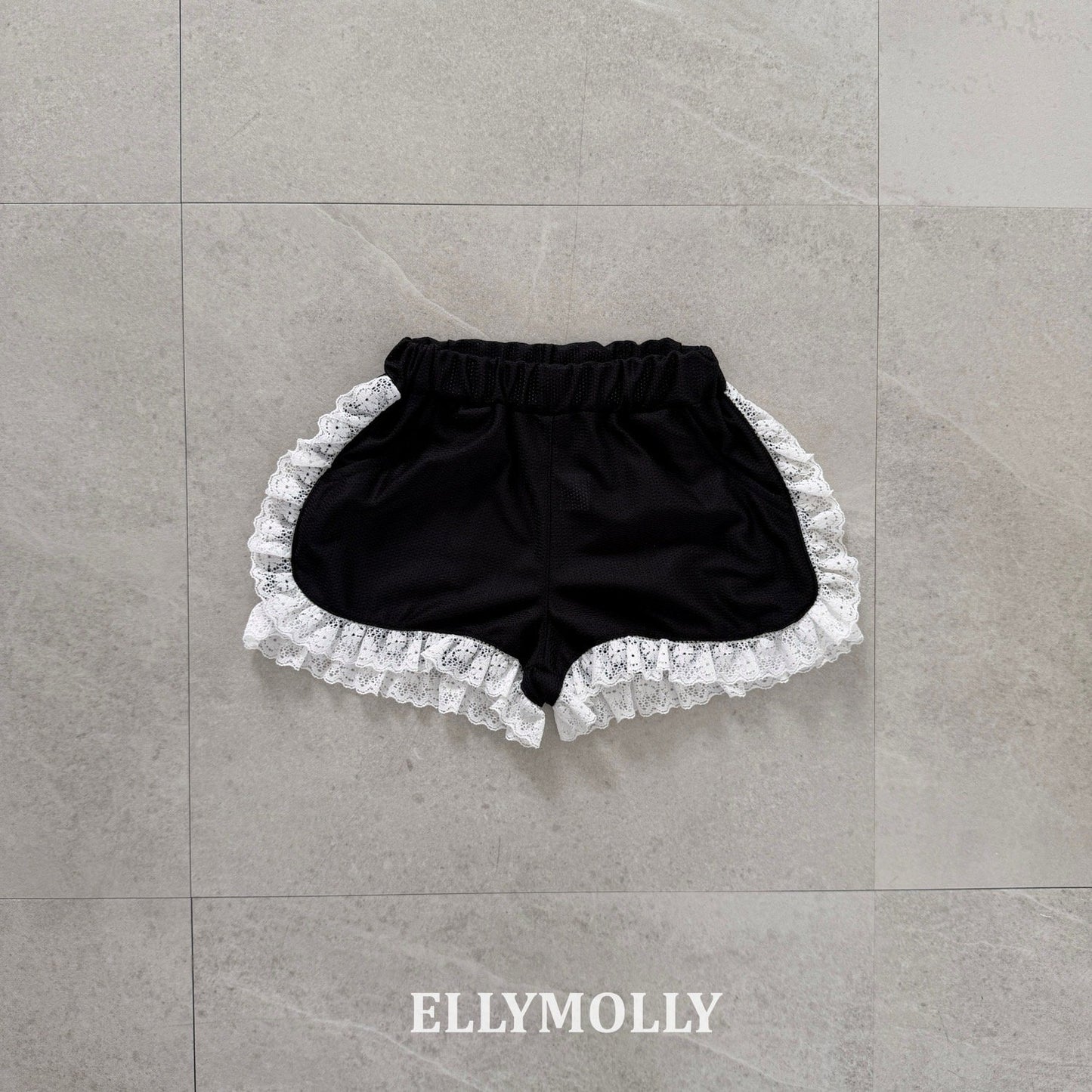 ELLYMOLLY mesh frill shorts (90-145cm)