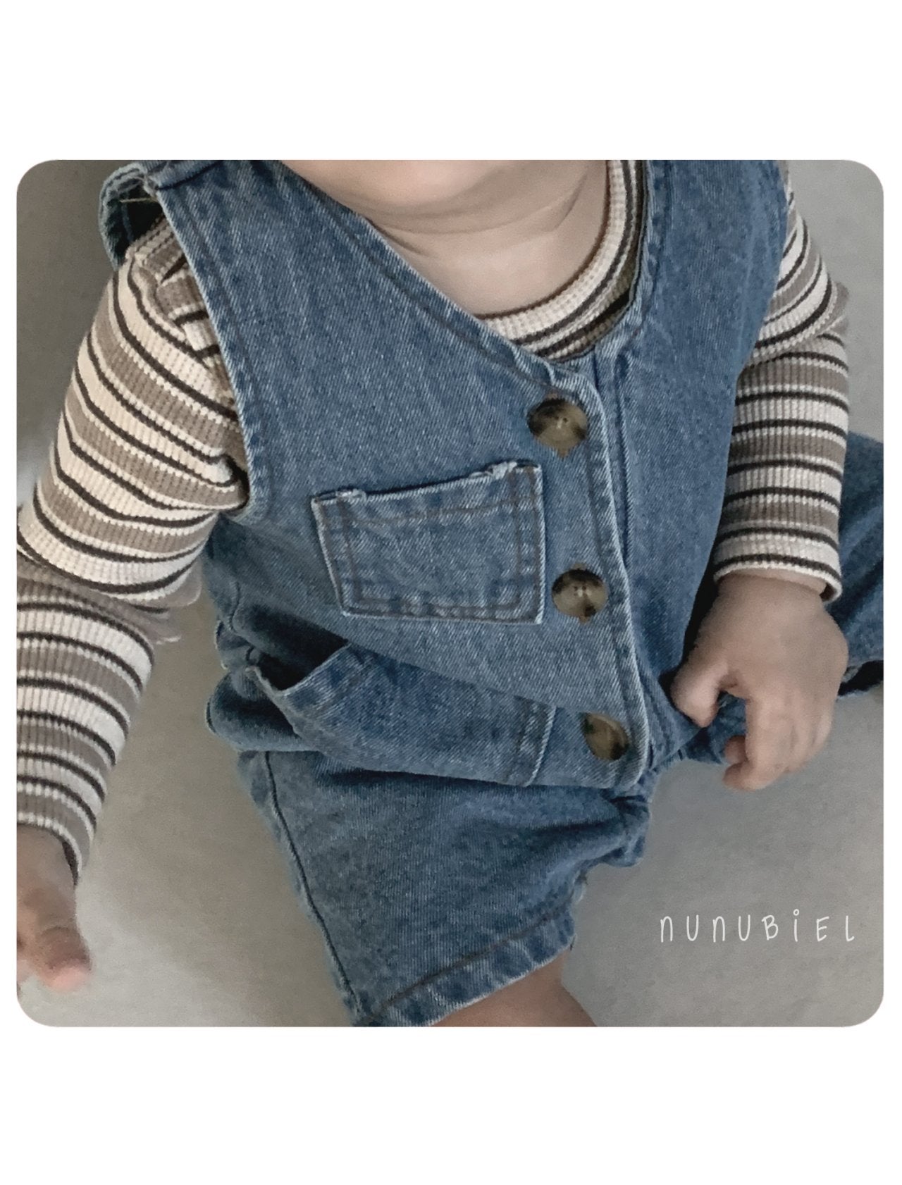 nunubiel denim romper (3-18m)