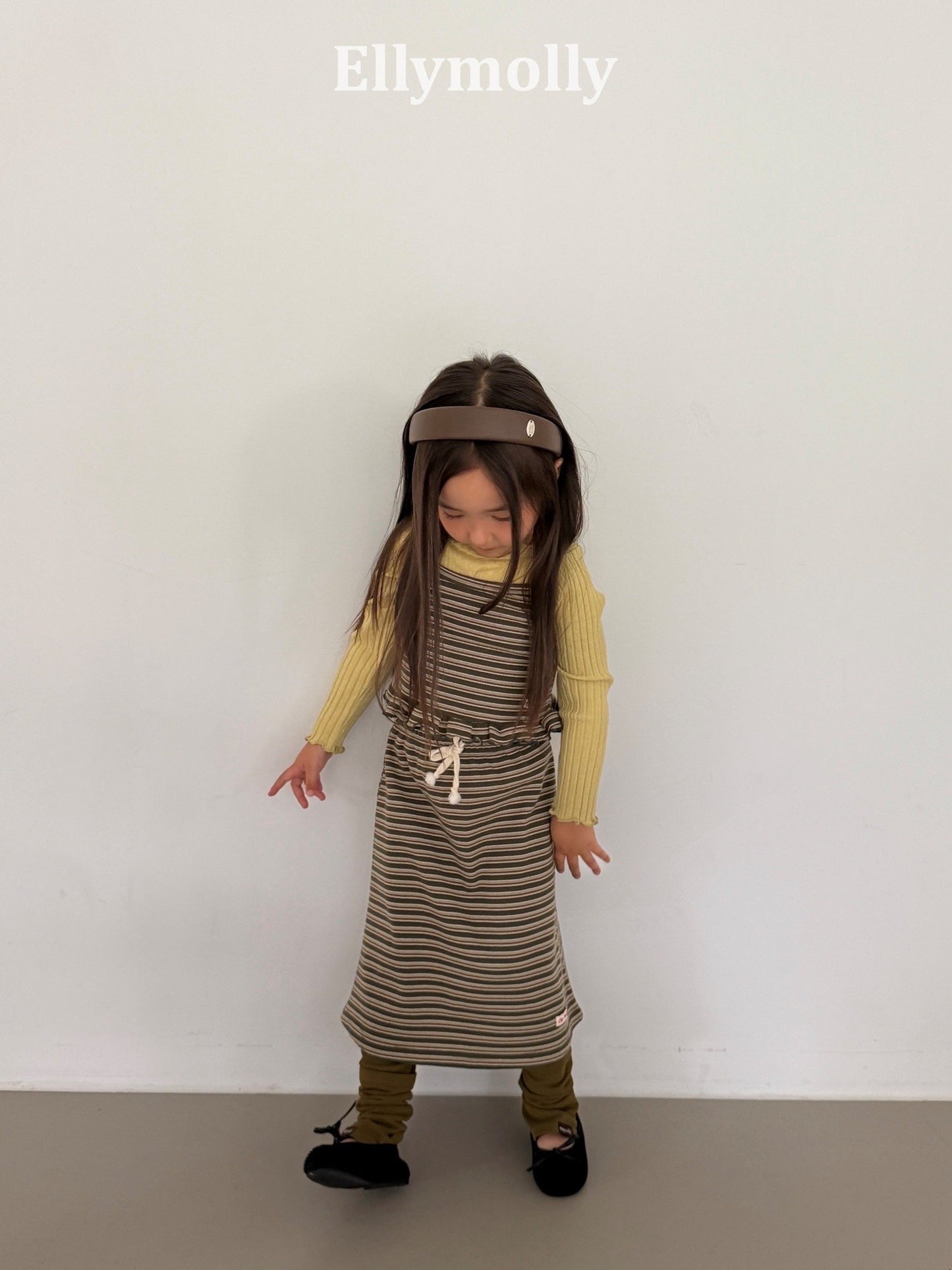 ELLYMOLLY shadow long skirt (90-145cm)