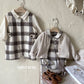 hibyebebe british check overalls
(75-90cm)