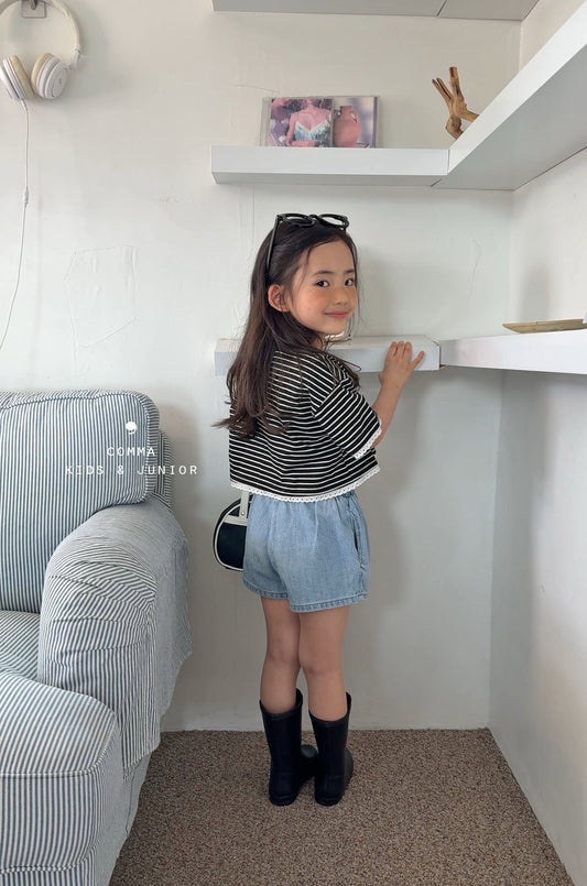 COMMA lace border tee (95-160cm)