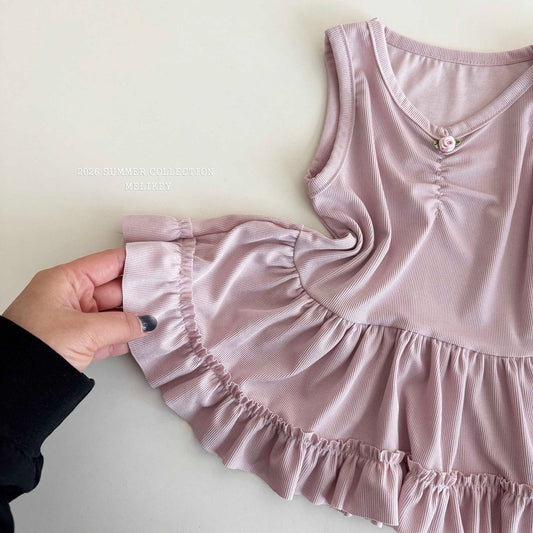 melikey rose frill tank top ,(~80-140cm)