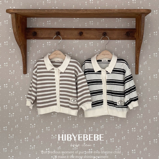 hibyebebe autumn stripe cardigan (75-100cm)