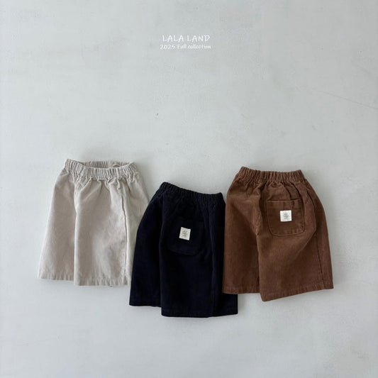 Lalaland 小標燈芯絨五分褲(75-120cm)