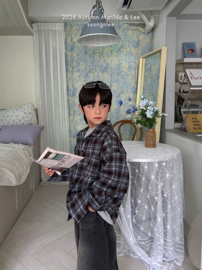 matilda&lee about check shirt (85-165cm)