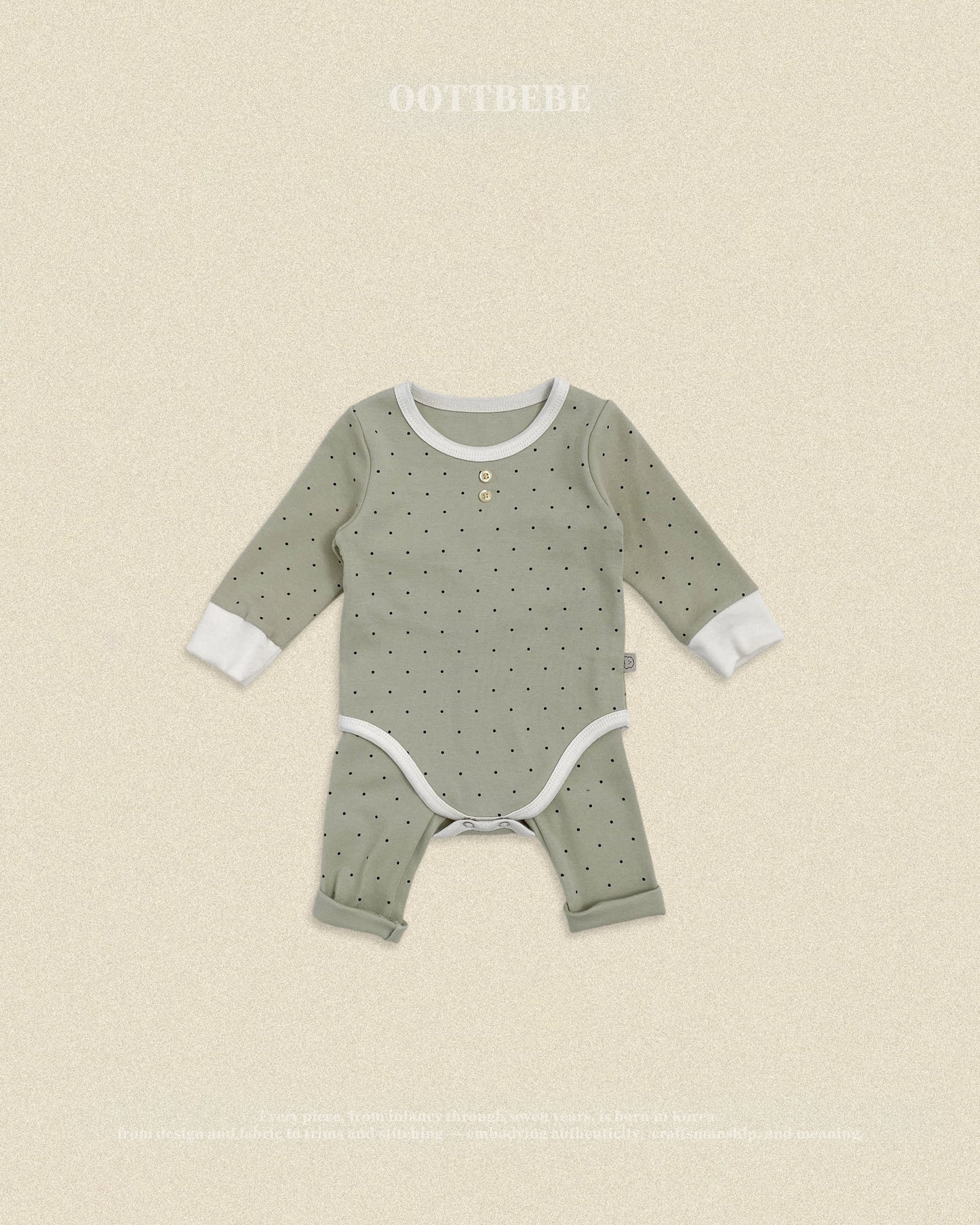 oottbebe chouchou dot suits (0-12m)
