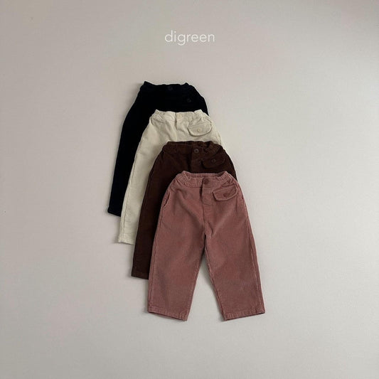 Digreen 燈芯絨口袋直筒長褲 (85-130cm)