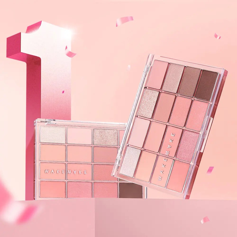 限量套裝 ✨ WAKEMAKE Soft Blurring Eye Palette 16色眼影盤 + 附送高光霜