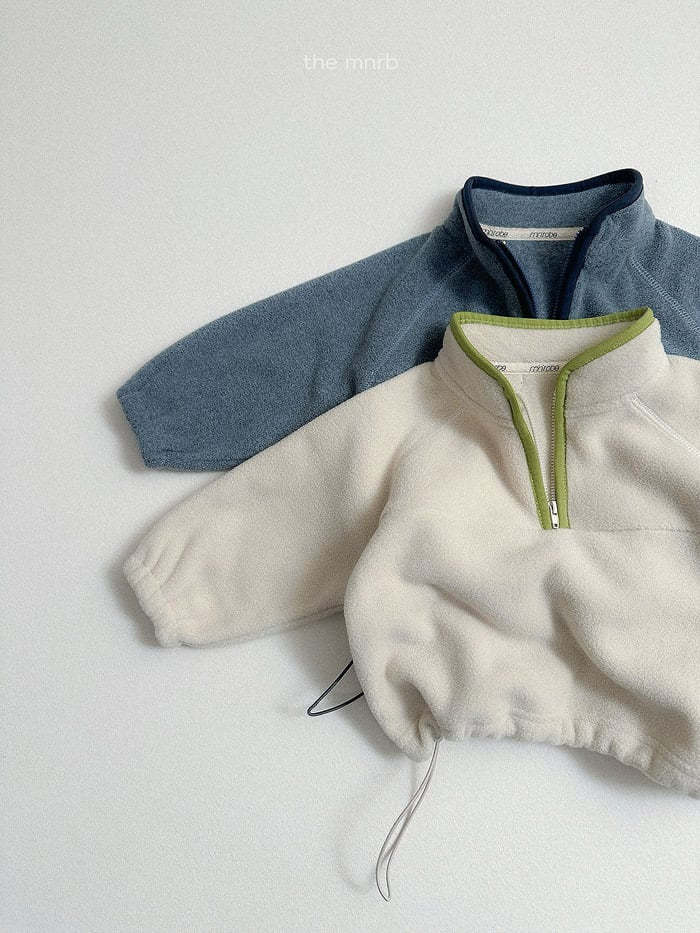 minirobe two tone fleece half zip (75-110cm)